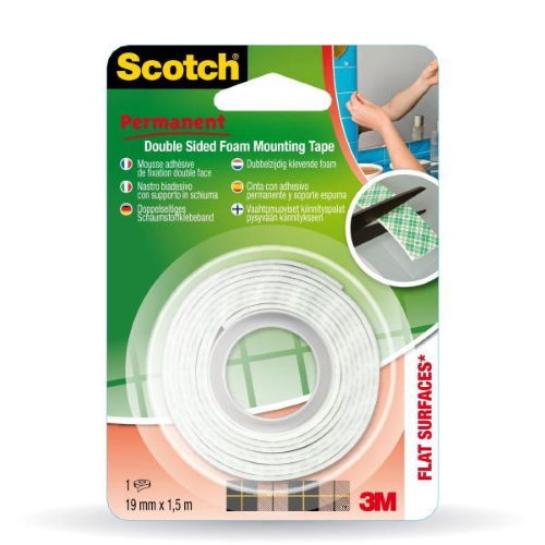3M SCOTCH 331915B12 NASTRO BIADESIVO BIANCO 19MMx1.5M